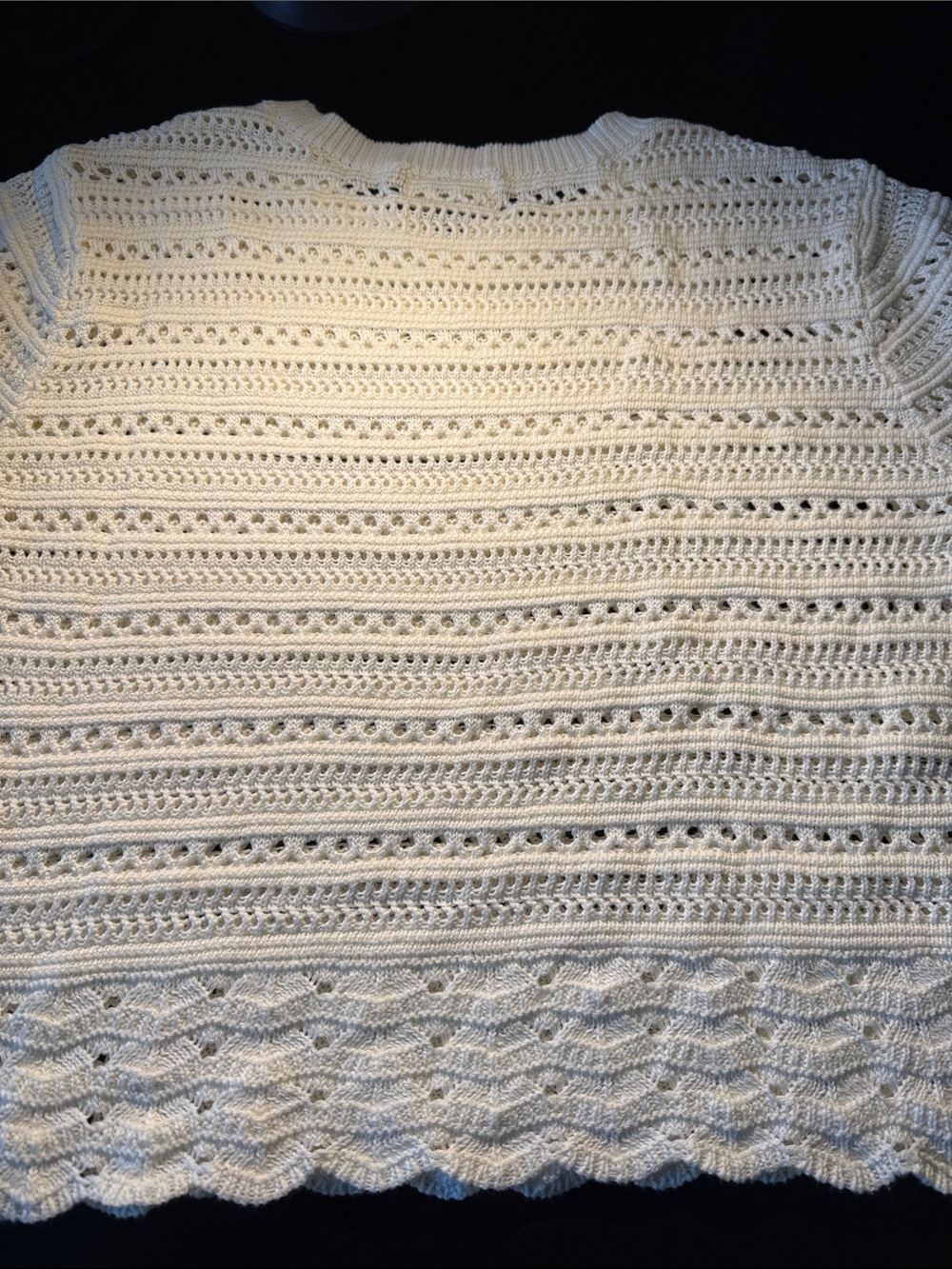 Universal Thread Cream Openwork Crochet Crewneck Sweater. Never worn! Sz XL - Picture 5 of 5